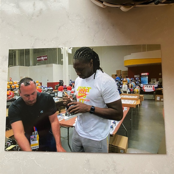 Falcons Roddy White Signed Mini Helmet - Picture 4 of 8